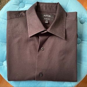 EUC Apt 9 black pin stripe dress shirt